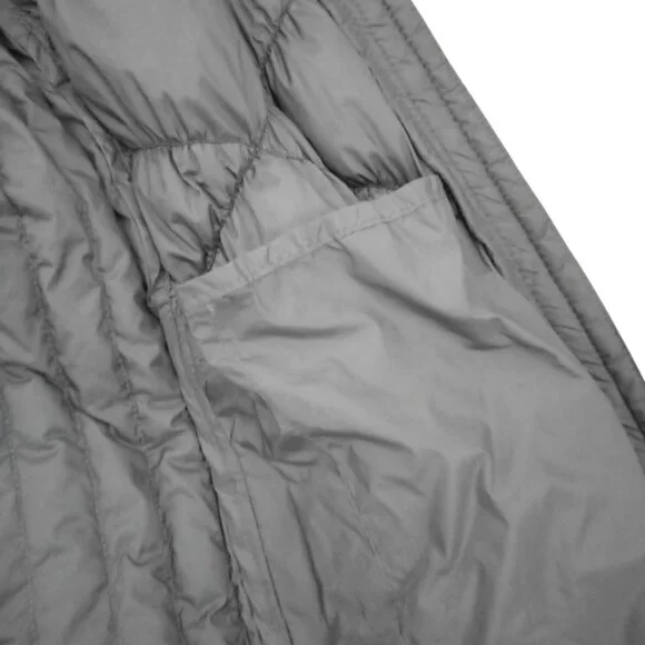 Michael Kors Packable Down Puffer Jacket – Lightweight Hooded Coat, Gray, Size M - Picture 9 of 11